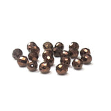 Dark Bronze, Round Faceted Fire Polished- 10mm; 20pcs
