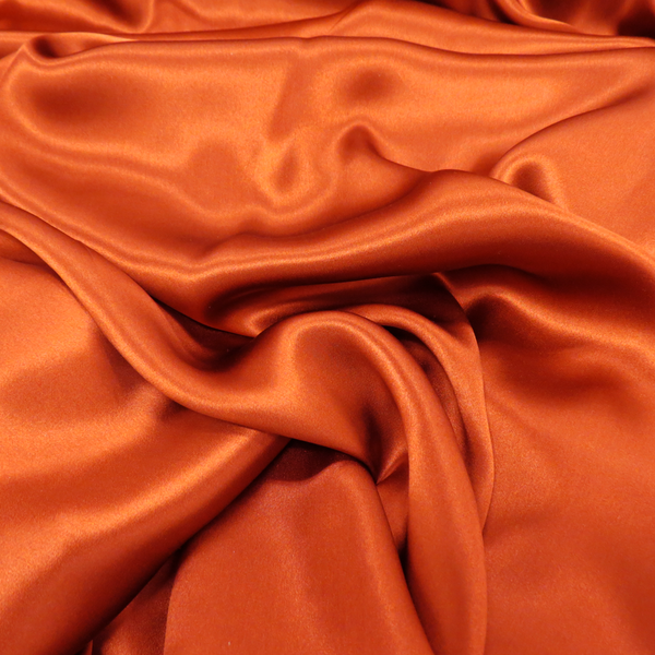 Silk Charmeusse, Dark Terracotta, 54" Wide- 1 Yard