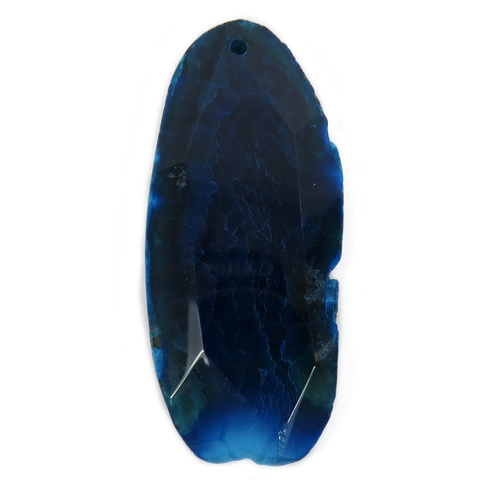 Blue Agate Slice Pendant