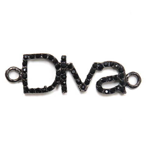 DIVA Rhinestone Connector; Black