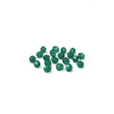 Emerald, Round Faceted Fire Polished, 6mm; 20- pcs