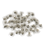 Earring Ear Nut, Platinum Color- 7x11mm; 50pcs