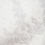 Embroidered Dotted Swiss Lace, 50" Wide- 1 yard