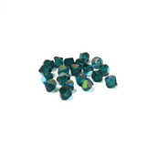 Swarovski Crystal, Bicone, 5mm, Emerald AB; 20 pcs