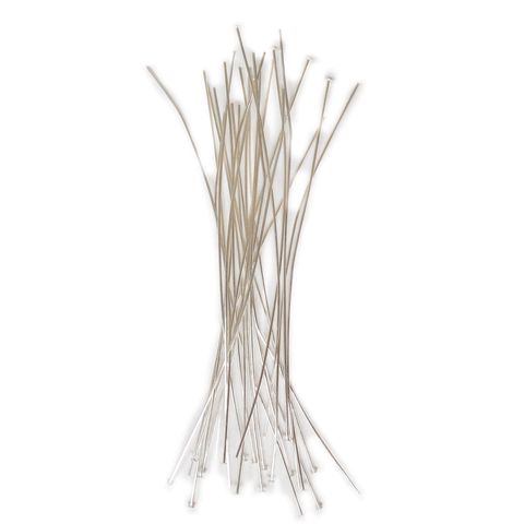 Eye Pin, Silver Plated Brass-4 inches/21 gauge; 25 pcs
