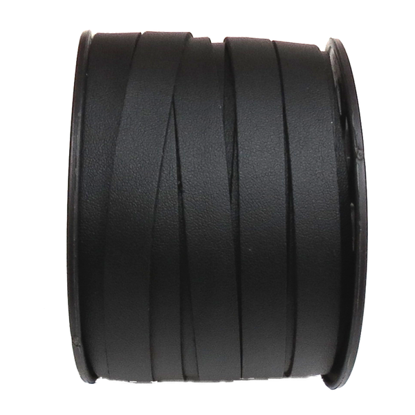 Flat Suede Cord, 11mm - Black; 1 Yard