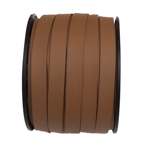 Flat Suede Cord, 11mm - Brown ; 1 Yard
