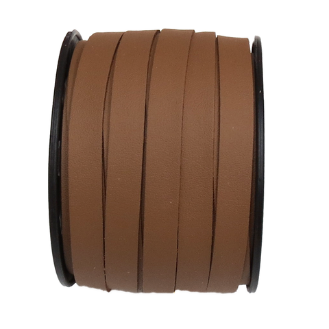 Flat Suede Cord, 11mm - Brown ; 1 Yard