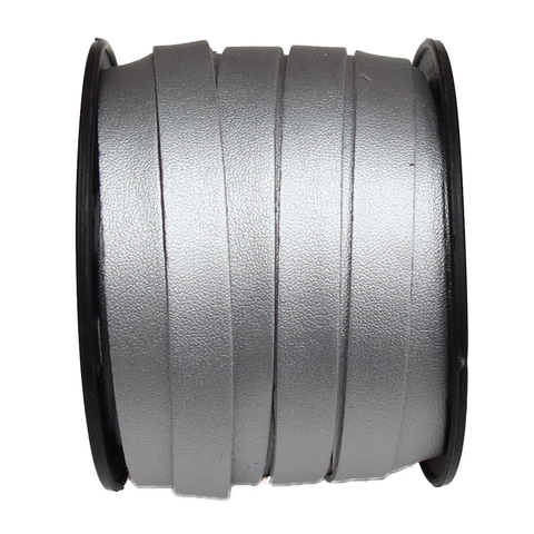 Flat Suede Cord, 11mm - Silver; 1 Yard