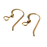 Fish Hooks, Gold Filled, 14mm; 1 pair