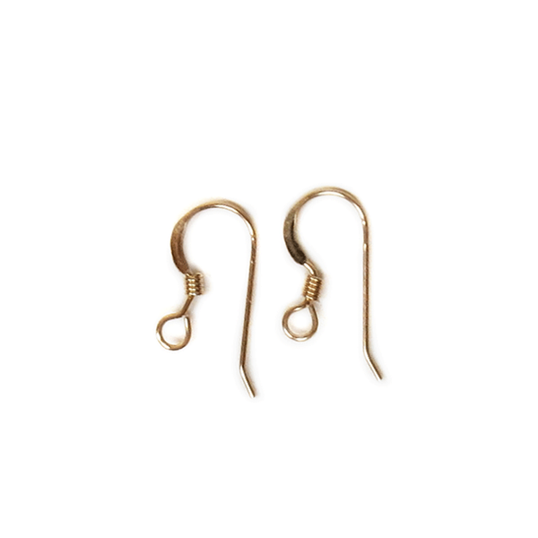 Fish Hooks, Gold Filled, 14mm; 1 pair