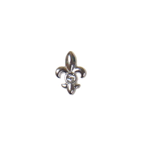 Fleur de Lis with Rhinestones- Floating Charm
