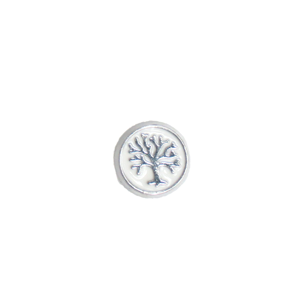 Tree Of Life in Round Withe Circle- Floating Charm