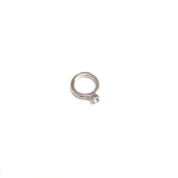 Silver Engagement Ring- Floating Charm