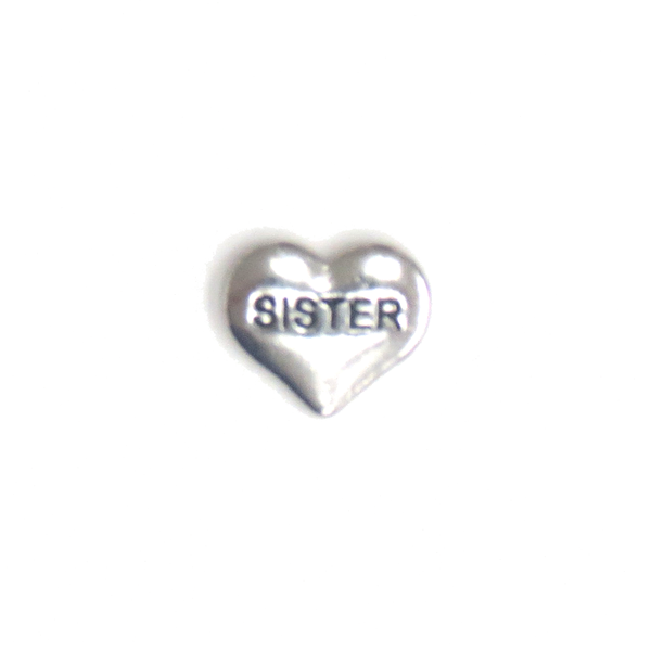 Sister Heart - Floating Charm