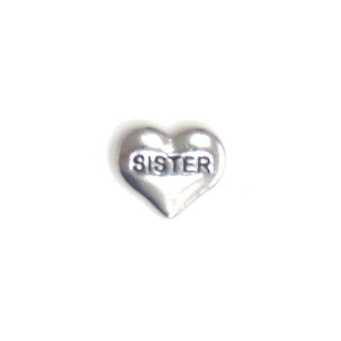 Sister Heart - Floating Charm