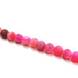 Fuschia Frosted Agate; 8mm