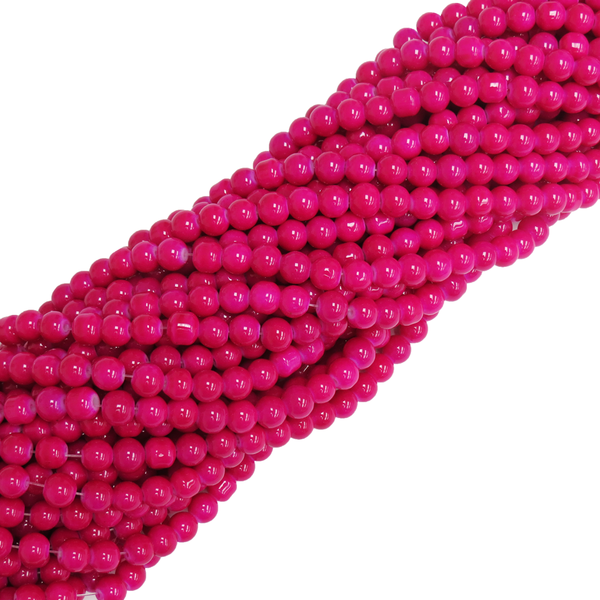 Glass Pearl- Rosa  Fuschia