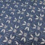 Beatriz- Navy Blue Guipure Lace, Double Scallop, 36" Wide- 1 Yard