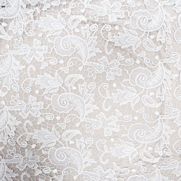 Venus- White Guipure Lace, 52" Wide- 1 Yard