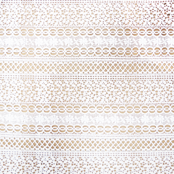 Yves- White Guipure Lace, 44" Wide- 1 Yard