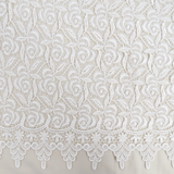 Fiorella- Ivory Guipure Lace, Single Scallop, 14" Wide- 1 Yard