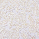 Fiorella- Ivory Guipure Lace, Single Scallop, 14" Wide- 1 Yard
