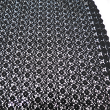 Amour- Black Guipure Lace, Double Scallop, 44" Wide- 1 Yard