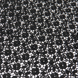 Amour- Black Guipure Lace, Double Scallop, 44" Wide- 1 Yard