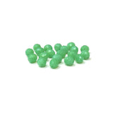 Green Opaque, Round Faceted Fire Polished; 10mm - 20 pcs