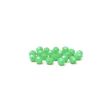 Green Opaque, Round Faceted Fire Polished; 8mm - 20 pcs