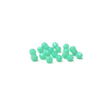 Green/Turquoise, Round Faceted Fire Polished; 6mm - 20 pcs