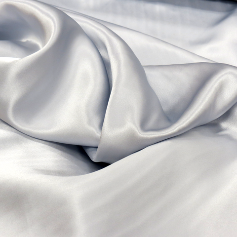 Silk Charmeusse, Grey, 54" Wide- 1 Yard