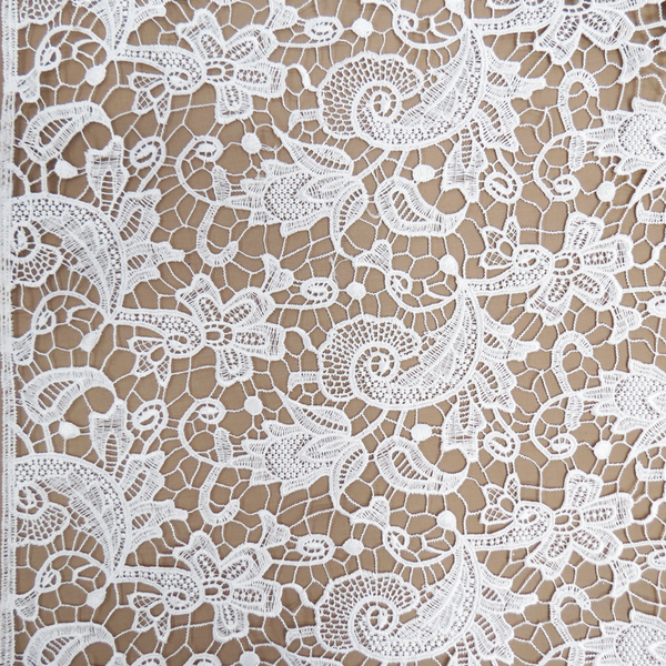 Zoey- Light Ivory Guipure Lace, 52" Wide- 1 Yard