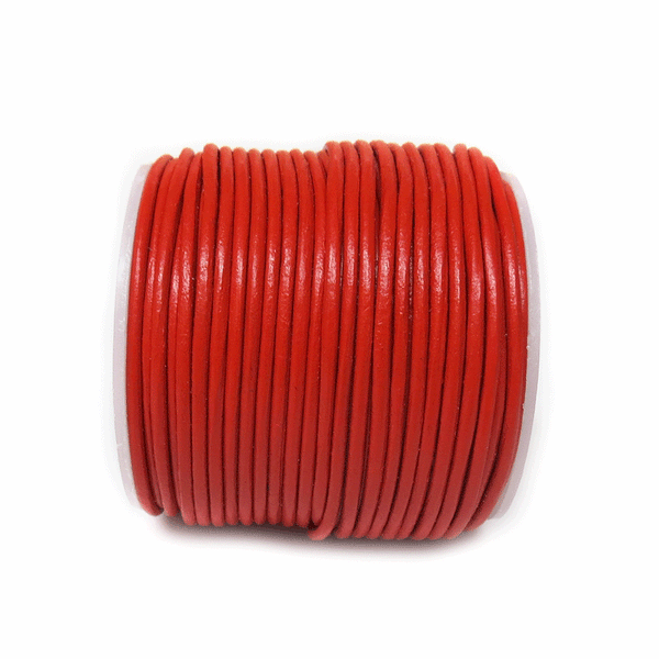 Genuine Leather, 1.5mm, Burnt Orange- 1 yard