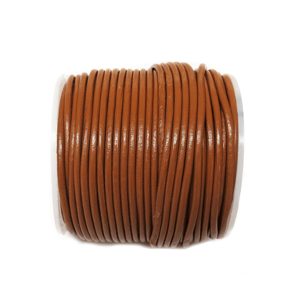 Genuine Leather, 1.5mm, Caramel- 1 yard
