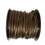 Genuine Leather, 2mm, Metallic Kansa- 1 yard