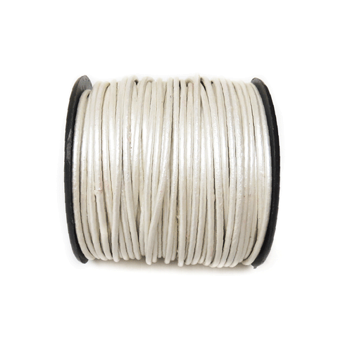 Genuine Leather Pearl  Cord, 1.5 mm 1 yard