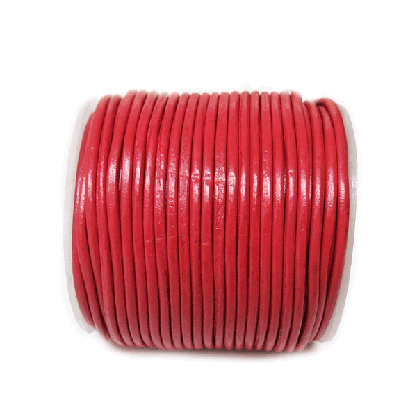 Genuine Leather, 1.5mm, Pink- 1 yard