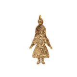 Girl Charm, Gold Filled, 23x12mm; 1 piece