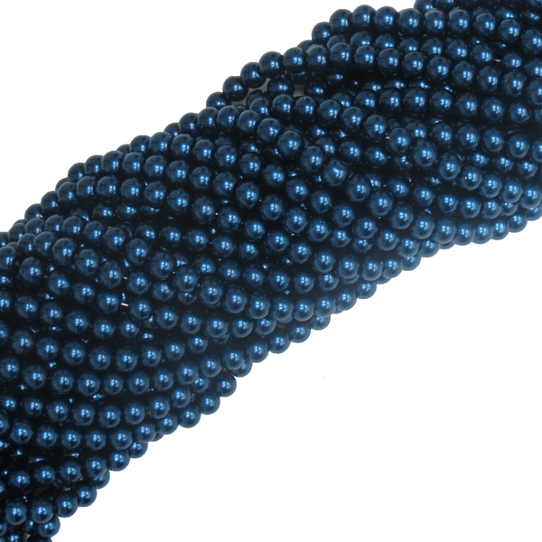 Glass Pearl- Navy Blue