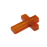 Golden Horn Cross Bead, 39x28mm; 1 piece