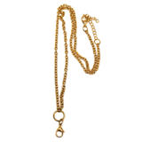 Stainless Steel Flat Rolo Necklace, 18", Gold; 1 Necklace