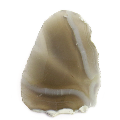 Grey Faceted Agate Slice Pendant