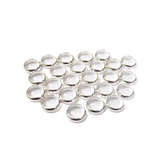 Spacer Round,Silver, 8mm; 25 pcs