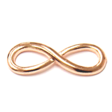 Curved Infinity Connector-Rose Gold