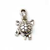 Turtle Charm-Ant. Silver; 12pcs.