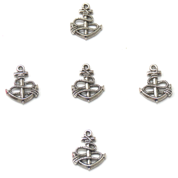 Anchor Charm-Antique Silver-5 pcs