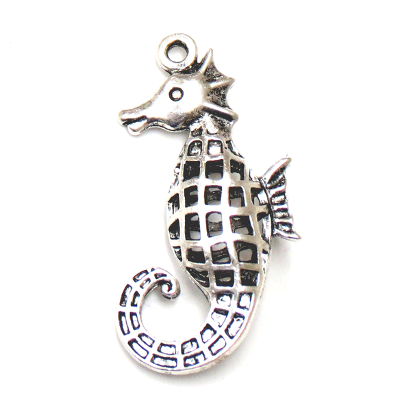 Seahorse Charm-Antique Silver