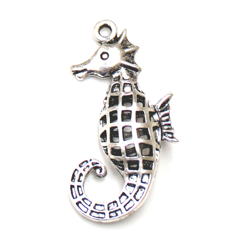 Seahorse Charm-Antique Silver
